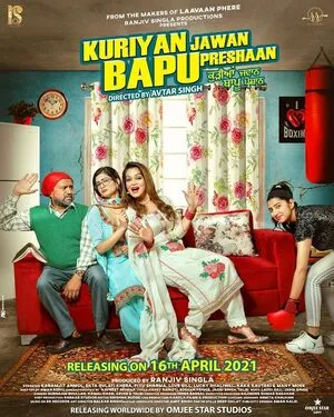 Kuriyan Jawan Bapu Preshaan 2021 Punjabi HD Poster Download - filmyfly